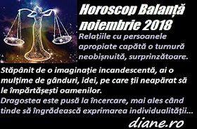 Horoscop Balanță noiembrie 2018