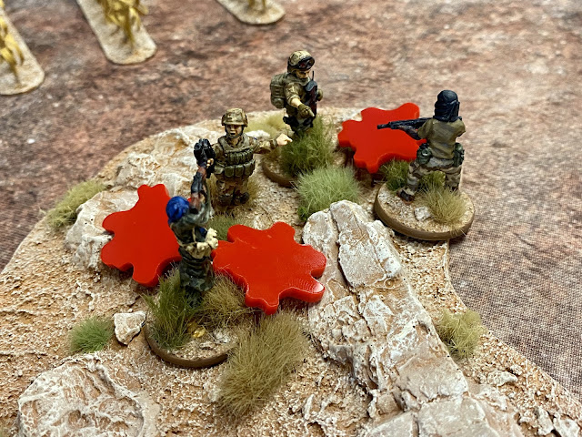 Bolt Action Modern 28mm Wargaming: Insurgents and French in bloody hand to hand combat