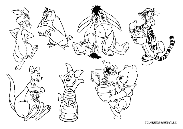 Dibujo De Winnie The Pooh Y Sus Amigos Para Colorear Dibujos Para Colorear Imprimir Gratis