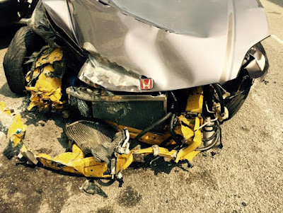 Adik Pomen 'Lenjan' Kereta Customer Honda Civic Sehingga Accident