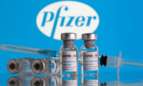 A vial of Pfizer’s COVID-19 vaccine, highlighting the company's pandemic-era success.