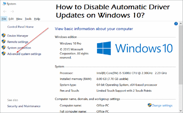 How to Disable Automatic Driver Updates on Windows 10?