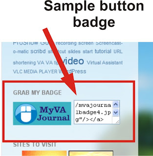 how to display a button badge