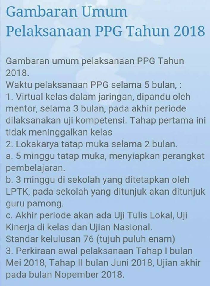 KisiKisi Soal Pretest PPG Dalam Jabatan 2018