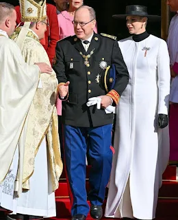 Prince Albert and Princess Charlene attends National Day in Monaco