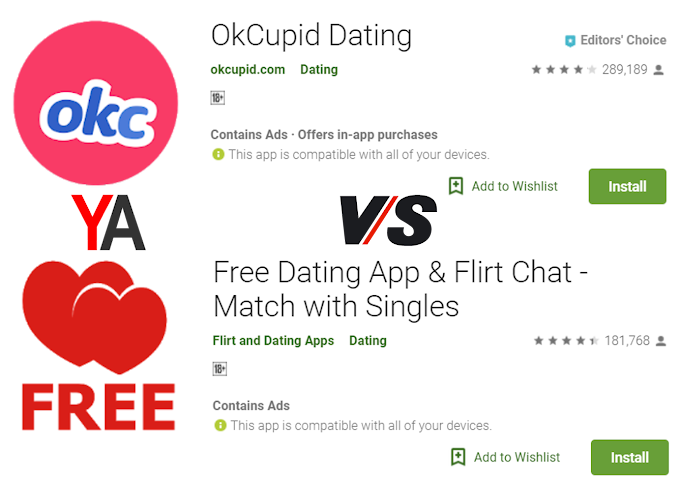 Dating App Comparison - OkCupid Dating vs Free Dating App & Flirt Chat