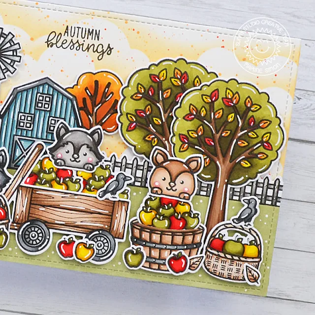 Sunny Studio Stamps: Fall Friends Farm Fresh Happy Harvest Fall Themed Card by Marine Simon