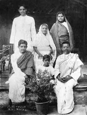 Kasturba M Gandhi with Her Family