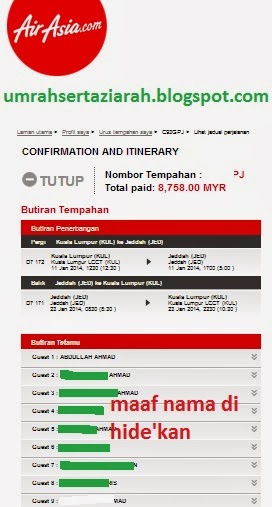 UMRAH DAN ZIARAH: Januari 2014