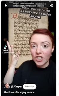 Link to TikTok Margery Kempe summary by @JDraper