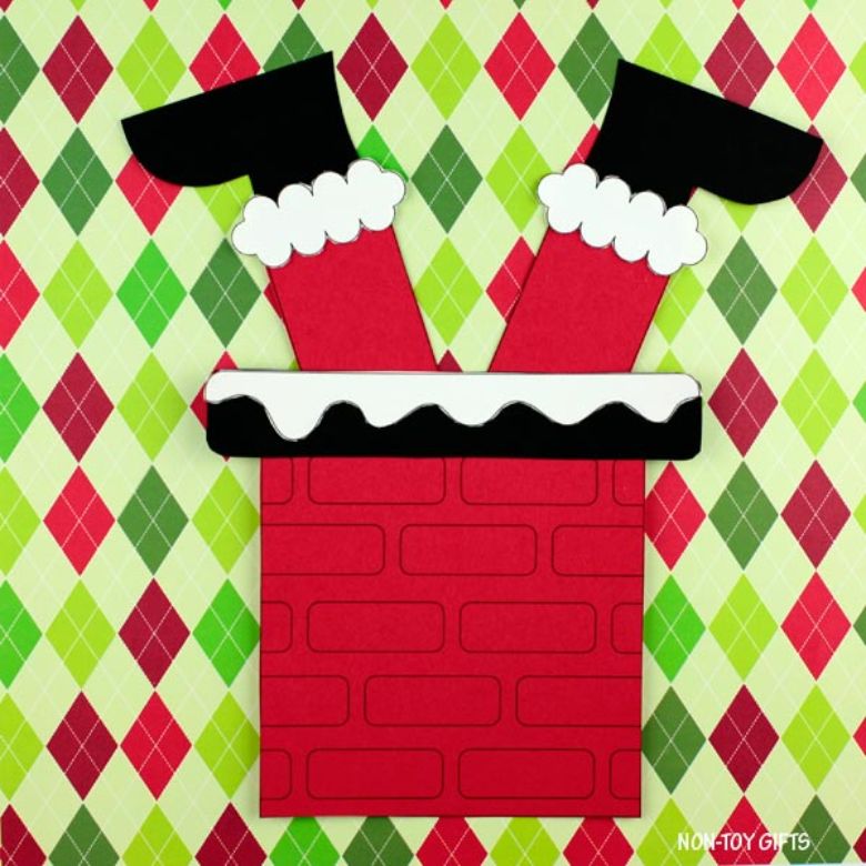 Santa stuck in a chimney craft