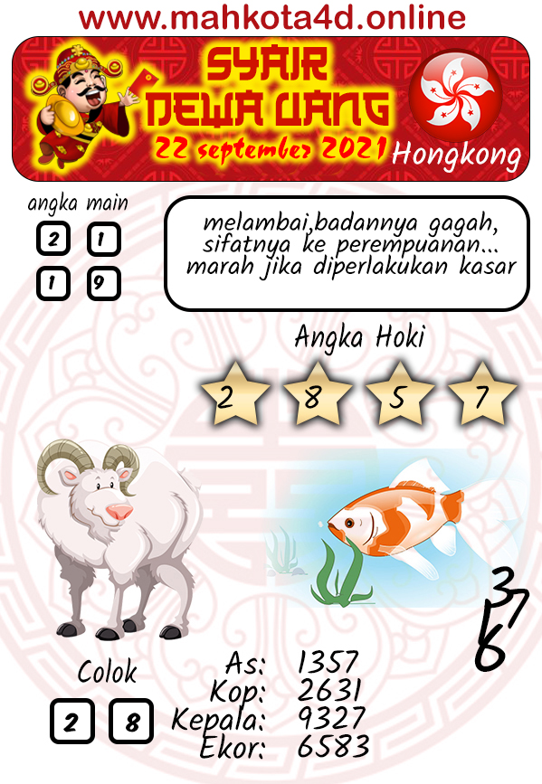 Syair Prediksi Jitu Hongkong Pools - Togel HK Rabu, 22 - September - 2021