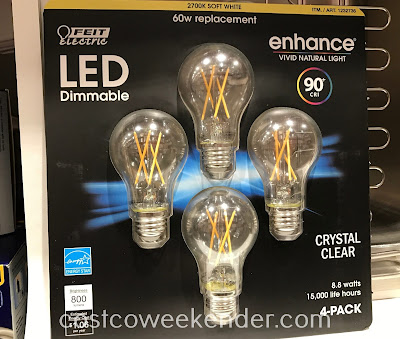 Ensure your home is well lit with the Feit Electric 60w Crystal Clear Filament LED