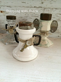 Chipping with Charm: Candle Holder Angels...www.chippingwithcharm.blogspot.com