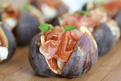 Figs with Jamon Serrano & Goat's Cheese