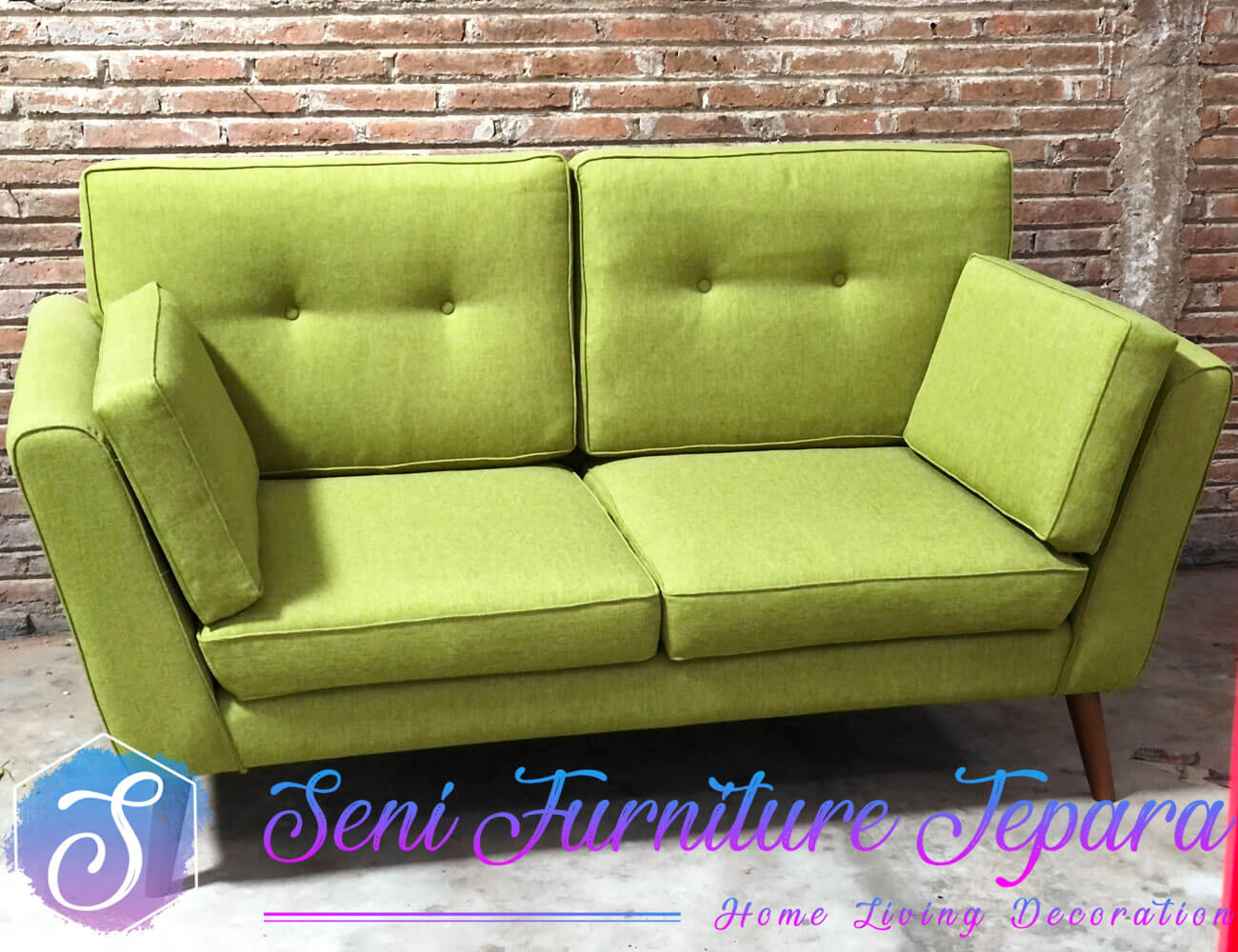 Sofa Retro Minimalis 2 Dudukan Model Terbaru SF-0129