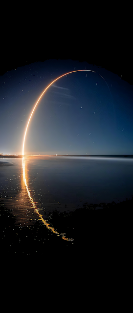 SpaceX starlink launch scenery