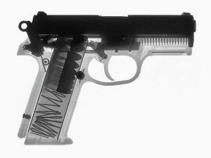 Hand gun x-ray print ray gun