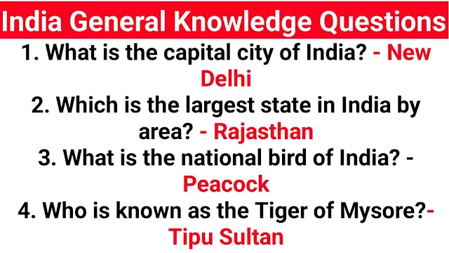gk question about india