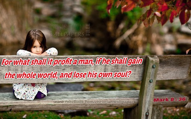 For what shall it profit a man, if he shall gain the whole world, and lose his own soul?