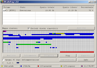 schermata UltraDefrag versione 4.3