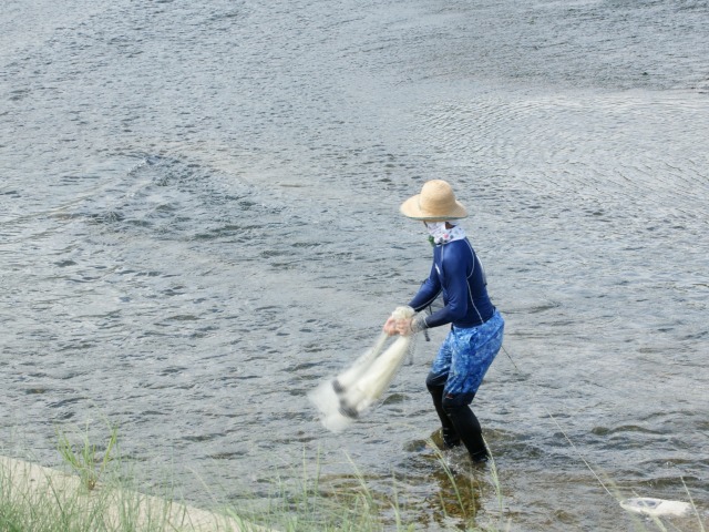 川漁師のひとりごと 投網の投げ方 その２