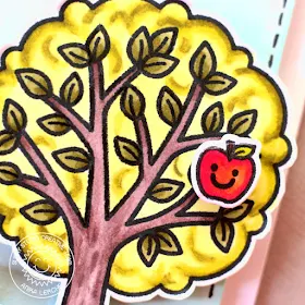 Sunny Studio Stamps: Relax Apple Tree Card by Anni (using Summer Picnic & Fishtail Banners)