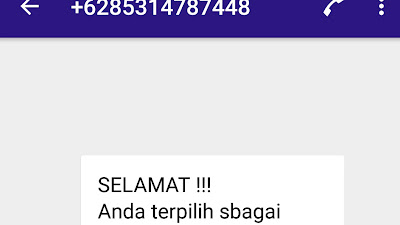 Hati hati Sms Yang Terindikasi MENYESATKAN 