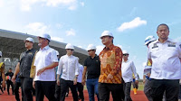 Tinjau Sport Centre Bersama Menko PMK dan Menpora, Pj Gubernur Sumut Optimis Stadion Sepakbola Rampung Juli