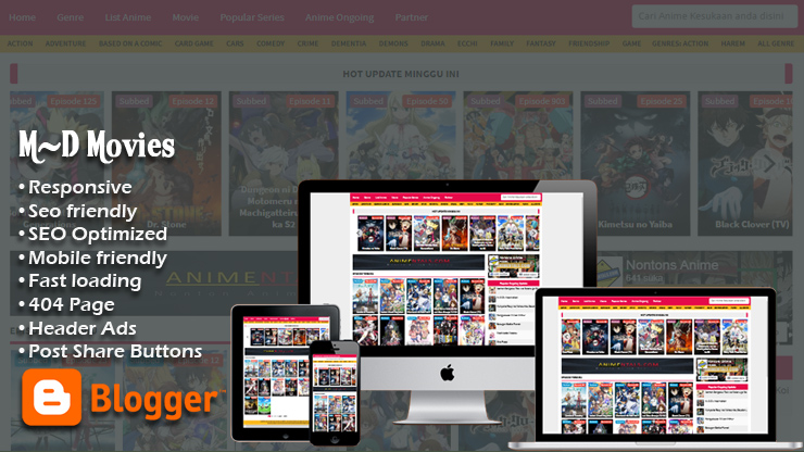 M-D Movies v3.0 Responsive Blogger Template