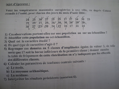 Matière de Statistique