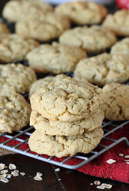 Stack of Cake Mix Oatmeal Cookies Image