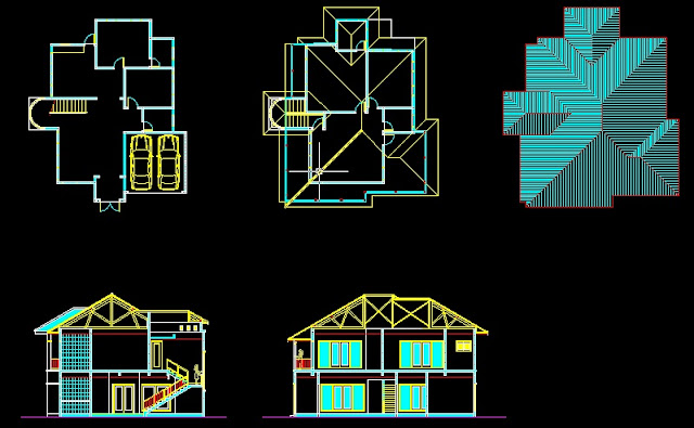 Gambar kerja rumah type 100 - 112 lengkap  Kumpulan 