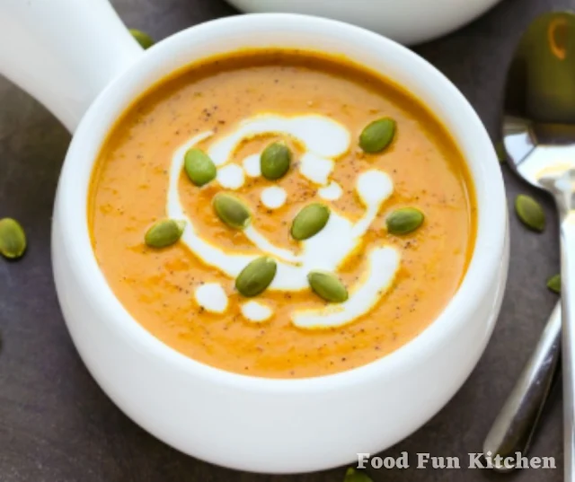 CURRIED PUMPKIN SOUP WITH COCONUT MILK