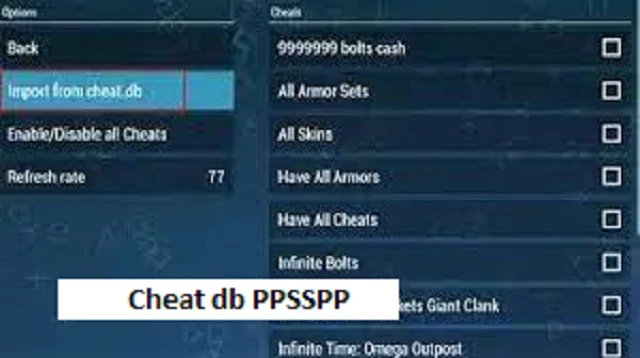 Cheat db PPSSPP