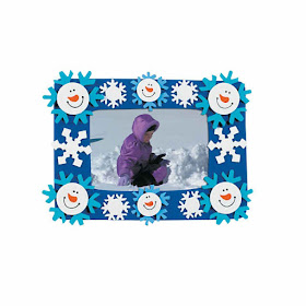 Smile Face Snowman Picture Frame