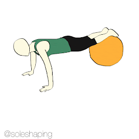 Stability Ball Shin Push-up Exercise Demo