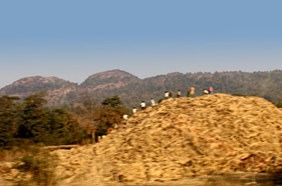 working on storing hay