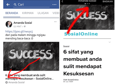 tanda kilat di postingan facebook