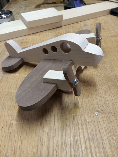 Wooden airplane toy