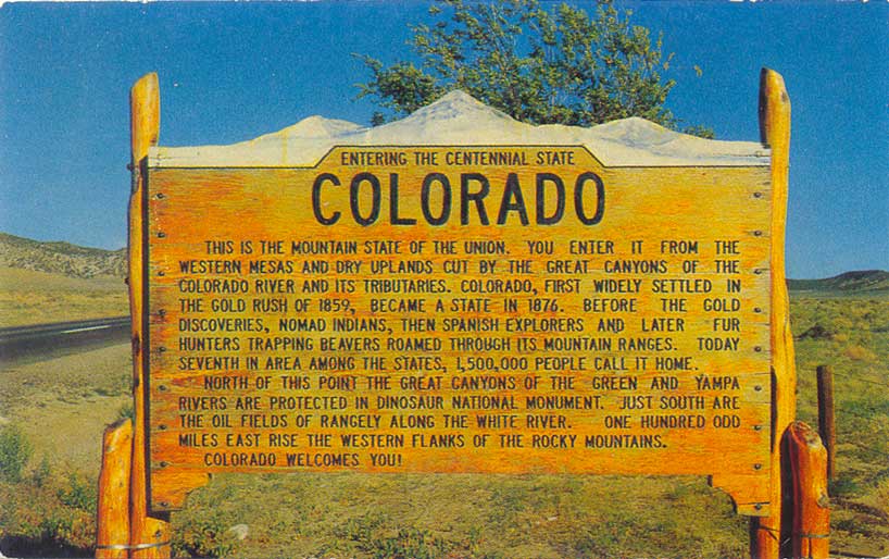 *Postcard Gems: Colorado Welcomes You
