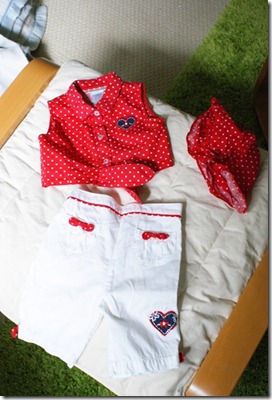 hearts outfit 6-12 mos