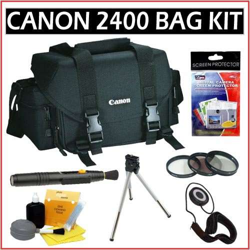Canon 2400 SLR Gadget Bag + Photography Accessory Kit for Canon EOS Rebel XT, XTi XS, XSi, T1i, T2i, T3, T3i, & T4i SLR Digital Cameras