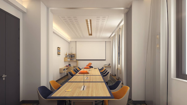 Image de décoration d'intérieur 3D - salle de réunion