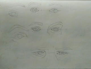 how to draw outline of eyes