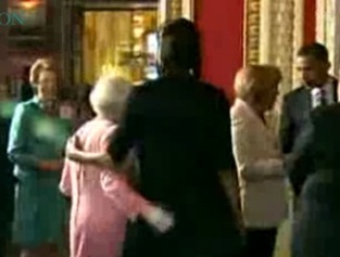 Michelle Obama Queen Embrace