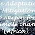 Five Adaptation strategies and Mitigation strategies for Climate change (Africa)