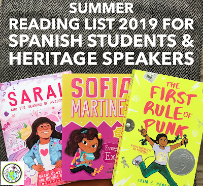 Summer Reading List 2019 for Spanish Students in Elementary School