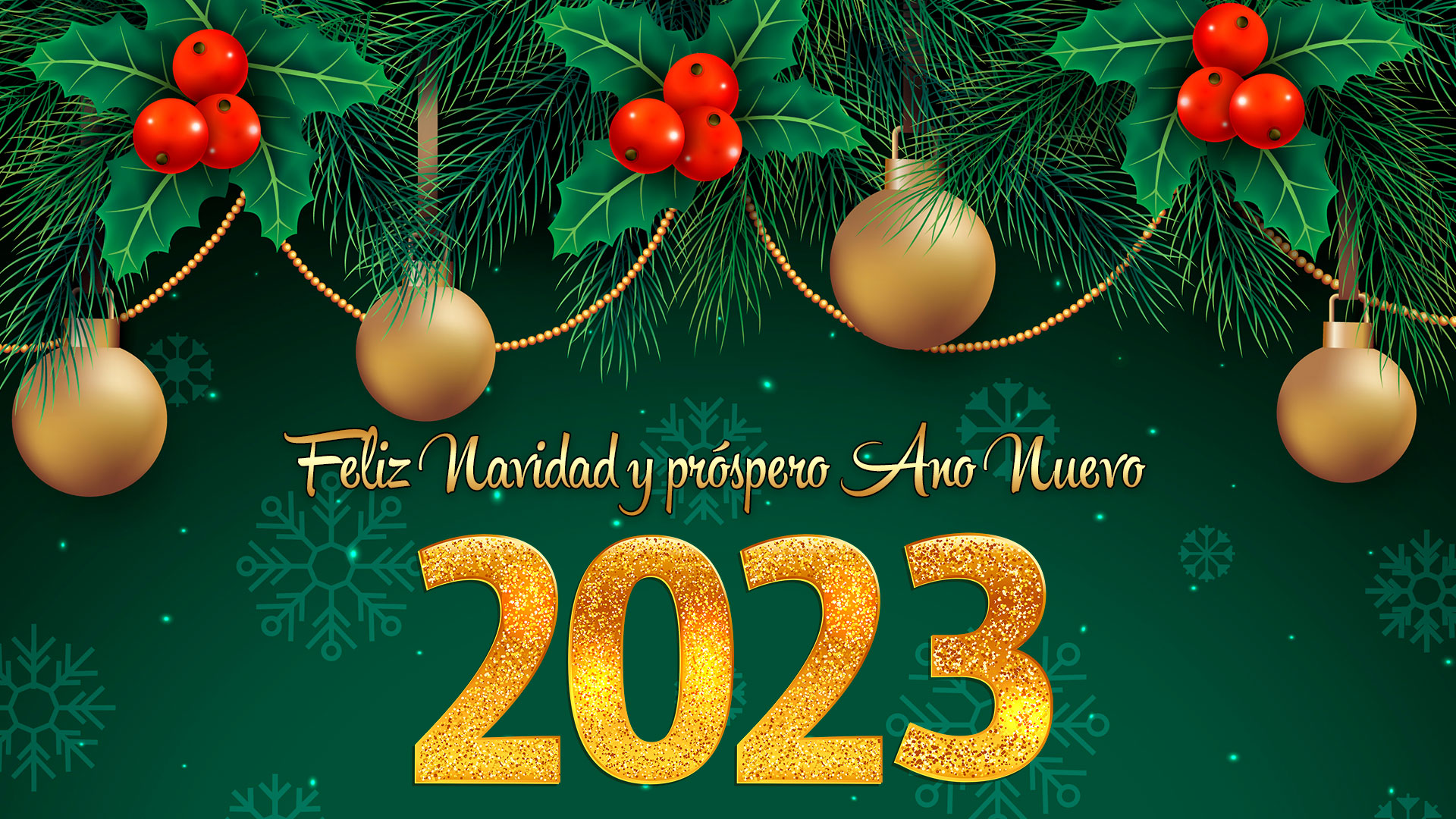 feliz navidad y próspero año nuevo 2023