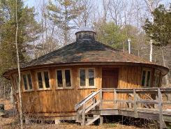 Brown wood yurt Brown wood yurt